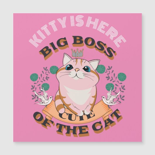 BIG BOSS CUTE CAT DOCUSTOMIZE PERSONALISEERDE NAAM (Voorkant)