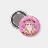 BIG BOSS CUTE CAT DOCUSTOMIZE PERSONALISEERDE NAAM MAGNEET (Voorkant / Achterkant)