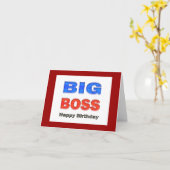 Big Boss Happy Birthday Kaart (Gele Bloem)