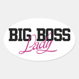 Big Boss Lady Ovale Sticker