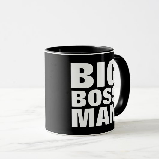 BIG BOSS MAN, Funny coffee mug Mok (Voorkant rechts)