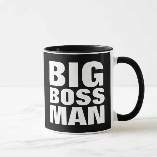 BIG BOSS MAN, Grappige koffiemok Mok (Rechts)