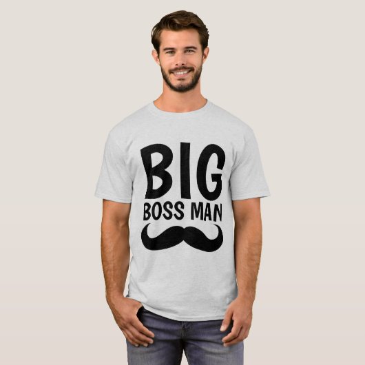 BIG BOSS MAN Mustache T-shirts (Voorkant volledig)