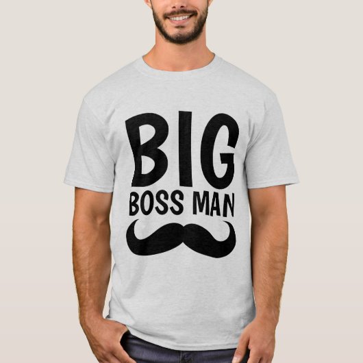 BIG BOSS MAN Mustache T-shirts (Voorkant)