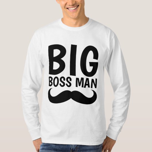 BIG BOSS MAN Mustache T-shirts (Voorkant)