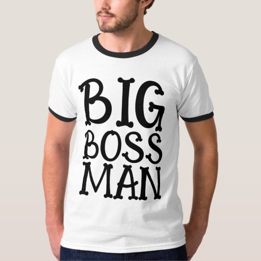 BIG BOSS MAN T-shirts ringer -Shirt (Voorkant)