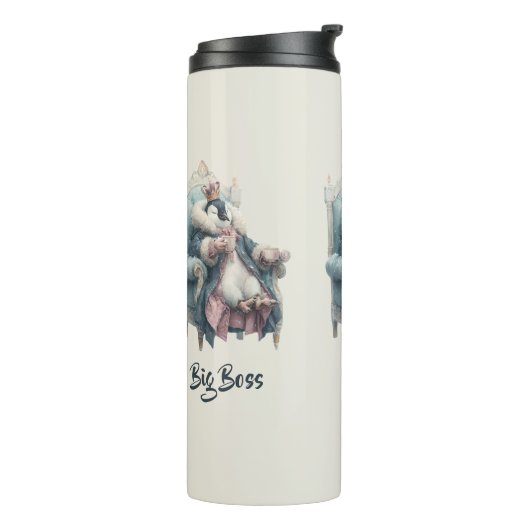 Big Boss Winter Penguin Design Thermosbeker (Gedraaid links)