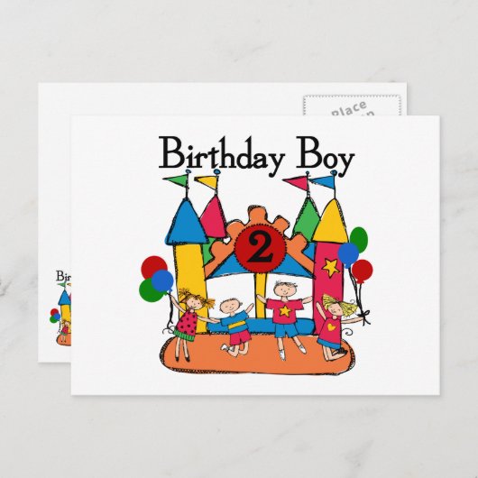 Big Bounce Boy 2e Verjaardag Tshirts en geschenken Briefkaart (Voorkant / Achterkant)