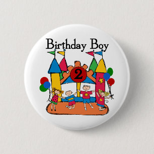 Big Bounce Boy 2e Verjaardag Tshirts en geschenken Ronde Button 5,7 Cm
