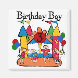 Big Bounce Boy 3e Verjaardag T shirten en geschenk Magneet
