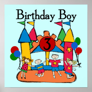 Big Bounce Boy 3e Verjaardag T shirten en geschenk Poster