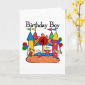 Big Bounce Boy 4th Verjaardag Tshirts en geschenke Kaart (Gele Bloem)