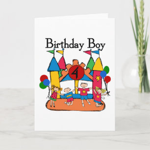 Big Bounce Boy 4th Verjaardag Tshirts en geschenke Kaart
