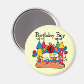 Big Bounce Boy 4th Verjaardag Tshirts en geschenke Magneet (Voorkant / Achterkant)