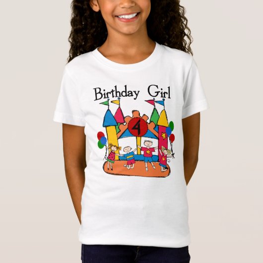 Big Bounce Girl 4th Verjaardag T-shirts en geschen (Voorkant)