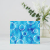 Big Bouncing Blue Bubbles Briefkaart (Staand voorkant)