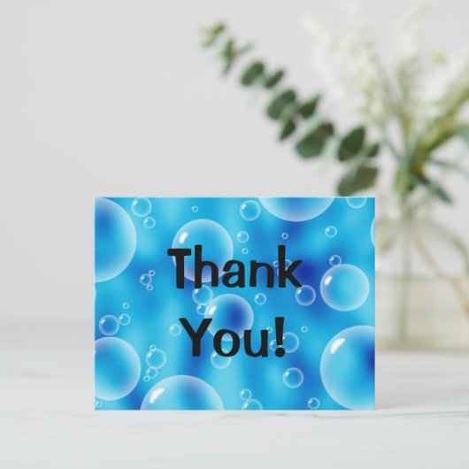 Big Bouncing Blue Bubbles Briefkaart (Staand voorkant)