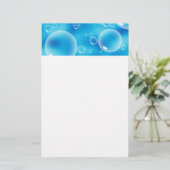 Big Bouncing Blue Bubbles Briefpapier (Staand voorkant)