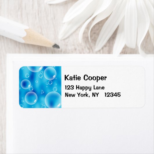 Big Bouncing Blue Bubbles Etiket (Insitu)