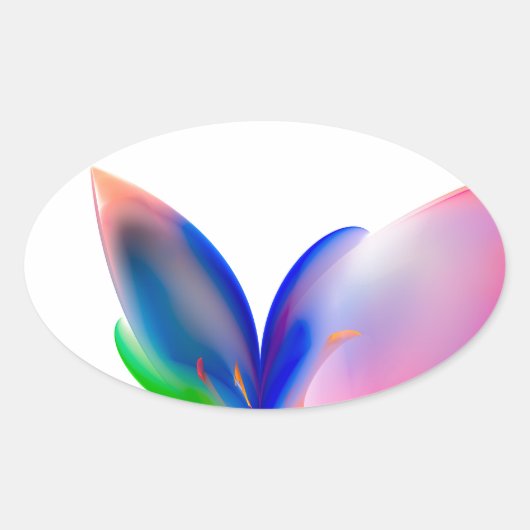 Big Bow Cadebox Ovale Sticker (Voorkant)