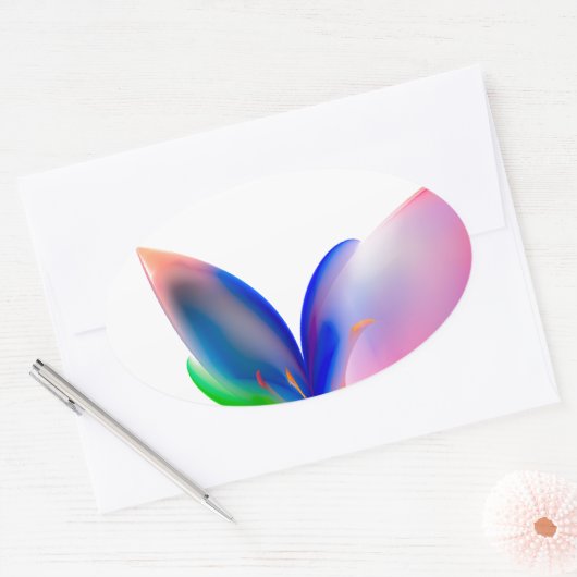 Big Bow Cadebox Ovale Sticker (Envelop)