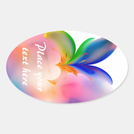 Big Bow Cadebox Ovale Sticker (Voorkant)