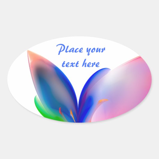 Big Bow Cadebox Ovale Sticker (Voorkant)