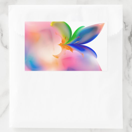 Big Bow Cadebox Rechthoekige Sticker (Tas)