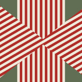 Big Bow of Striped Ribbon Keramisch Ornament