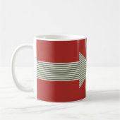 Big Bow of Striped Ribbon Red Koffiemok (Links)