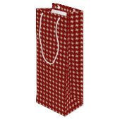 Big Bow Red Kerstfeestdag Wine Bag Wijn Cadeautas (Achterkant Gekanteld)