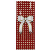 Big Bow Red Kerstfeestdag Wine Bag Wijn Cadeautas (Voorkant)
