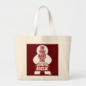 Big Box Board Gamer Tabletop Vraag Grote Tote Bag (Voorkant)