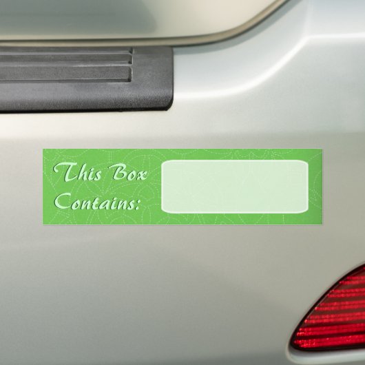 Big Box-label Bumpersticker (Op auto)