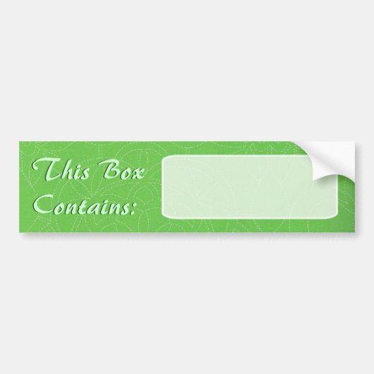 Big Box-label Bumpersticker (Voorkant)