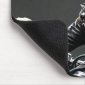 Big Boxer Hond op de motor Muismat (Hoek)