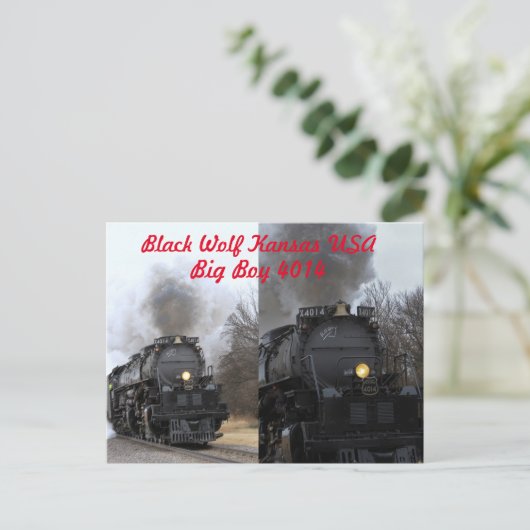 Big Boy 4014 Briefkaart (Staand voorkant)