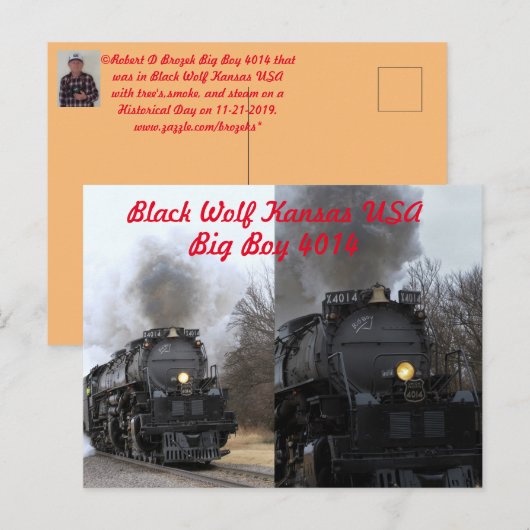 Big Boy 4014 Briefkaart (Voorkant / Achterkant)