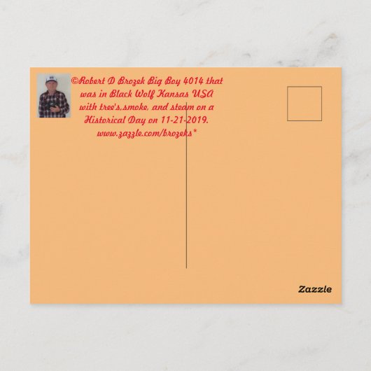Big Boy 4014 Briefkaart (Achterkant)
