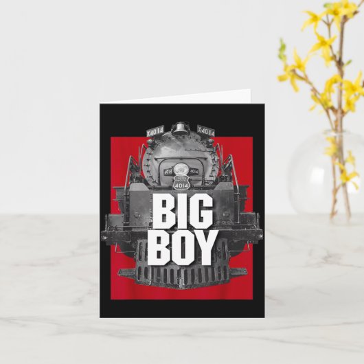 Big Boy 4014 Clic Steam Engine Retro Locomotive Ra Kaart (Gele Bloem)