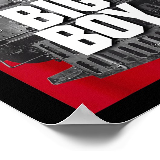 Big Boy 4014 Clic Steam Engine Retro Locomotive Ra Poster (Hoek)