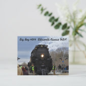 Big Boy 4014 Ellsworth Kansas USA Briefkaart (Staand voorkant)
