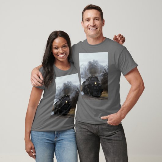 Big Boy 4014 rook en stoom in Black Wolf Kansas T-shirt (Unisex)