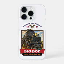 Big Boy 4014 Steam Locomotive Retro Illustration iPhone 16 Pro Hoesje