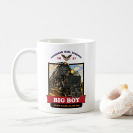 Big Boy 4014 Steam Locomotive Retro Illustration Koffiemok