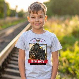 Big Boy 4014 Steam Locomotive Retro Illustration T-shirt