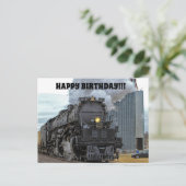 Big Boy 4014 Steam Train Birthday Briefkaart (Staand voorkant)