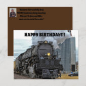 Big Boy 4014 Steam Train Birthday Briefkaart (Voorkant / Achterkant)