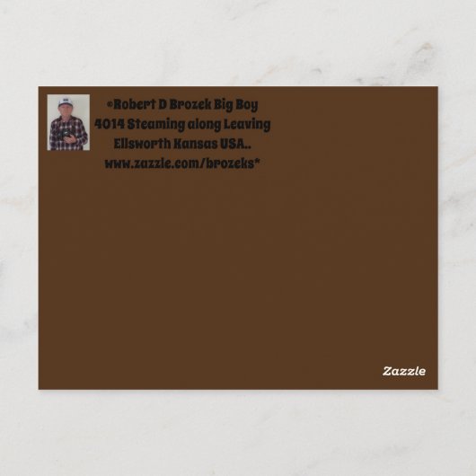 Big Boy 4014 Steam Train Birthday Briefkaart (Achterkant)