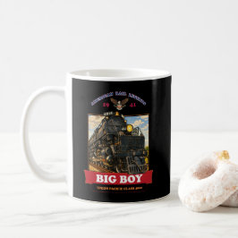 Big Boy 4014 Stoomlocomotief Vintage Illustratie Koffiemok